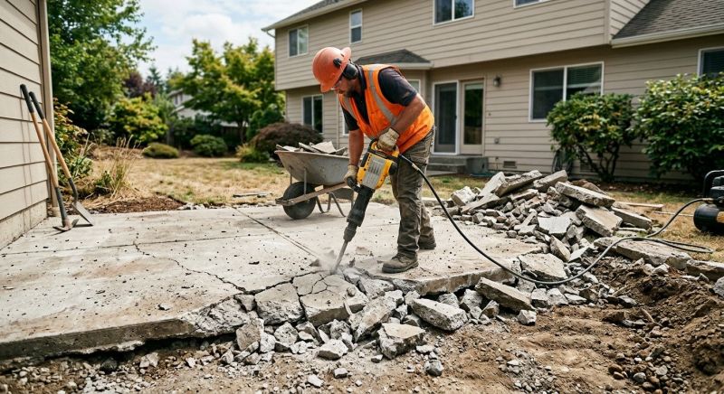 Patio Slab Demolition in Bergen County, NJ