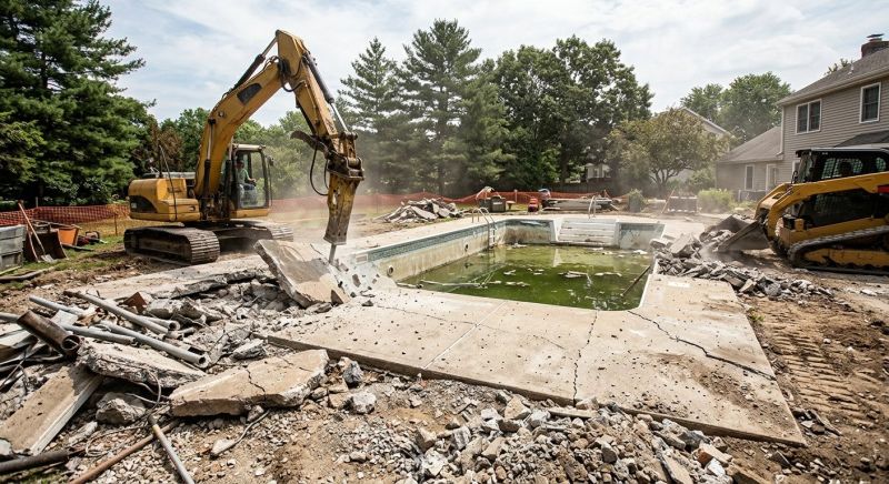 Pool Deck Demolition in Bergen County, NJ