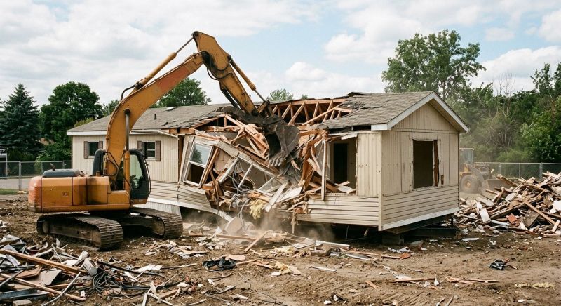Double Wide Demolition in Bergen County, NJ