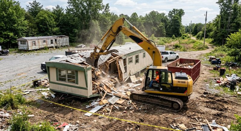 Trailer Home Demolition in Houston, TX